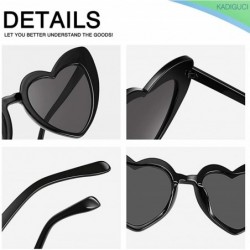 Oversized Heart-Shaped Sunglasses Women Vintage Black Pink Red Heart Shape Sun Glasses - 2019 Black + Red Frame - CY1935O7CLI...