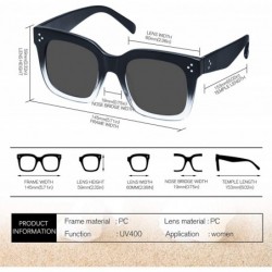 Square Classic Women Oversized Square Sunglasses for 100% UV Protection Flat Lens Fashion Shades - CO1994DURQN $10.25