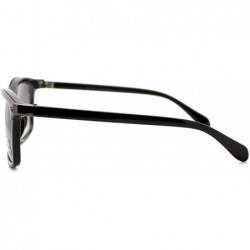 Rectangular Designer Fashion Womens Sunglasses Rectangular Metal Top Frame UV 400 - Black Gunmetal (Smoke) - C3188UDC0OY $9.81