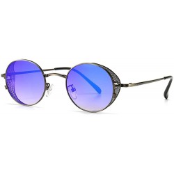 Goggle Fashion Vintage Sunglasses Gradient Glasses - Blue - CI198KODH8H $14.26