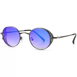 Goggle Fashion Vintage Sunglasses Gradient Glasses - Blue - CI198KODH8H $14.26