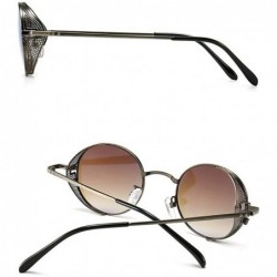 Goggle Fashion Vintage Sunglasses Gradient Glasses - Blue - CI198KODH8H $14.26