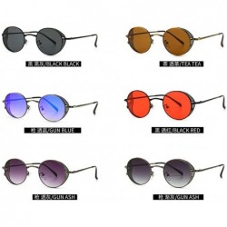 Goggle Fashion Vintage Sunglasses Gradient Glasses - Blue - CI198KODH8H $14.26