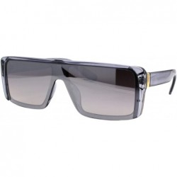 Rectangular Flat Top Rectangular Sunglasses Unisex Fashion Mob Designer Style Shades UV 400 - C4197QQIEGX $22.89