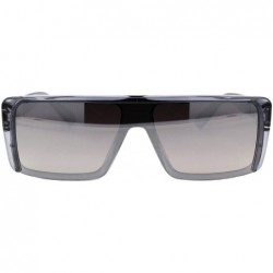 Rectangular Flat Top Rectangular Sunglasses Unisex Fashion Mob Designer Style Shades UV 400 - C4197QQIEGX $15.36