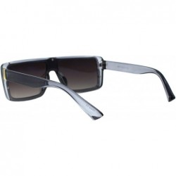 Rectangular Flat Top Rectangular Sunglasses Unisex Fashion Mob Designer Style Shades UV 400 - C4197QQIEGX $15.36