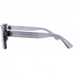 Rectangular Flat Top Rectangular Sunglasses Unisex Fashion Mob Designer Style Shades UV 400 - C4197QQIEGX $15.36