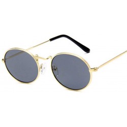 Oval Suitable for Parties - Shopping - Shopping Oval Sunglasses Ladies Sunglasses Sunglasses Women UV400 - Golden - CQ197WGYZ...