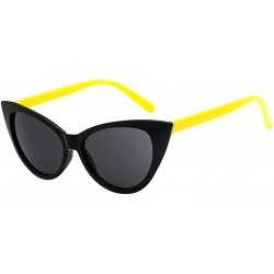 Cat Eye Large Retro Sexy Cat Eye Shape Sunglasses Unisex Black-rimmed Glasses for Men Women - One Piece - C - C0196U792AN $14.91