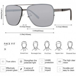 Aviator Aviator Women Men's Driving Rectangular Square Sunglasses Metal Frame COS1110 - Silver - CR18TSOI7HI $13.84