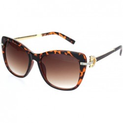 Butterfly Womens Rhinestone Hinge 90s Butterfly Designer Chic Sunglasses - Tortoise Gold Brown - C418OQW0HO4 $23.50