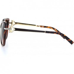 Butterfly Womens Rhinestone Hinge 90s Butterfly Designer Chic Sunglasses - Tortoise Gold Brown - C418OQW0HO4 $9.16