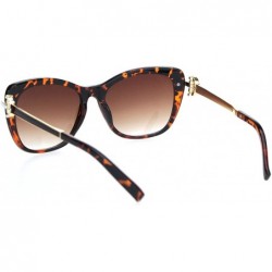 Butterfly Womens Rhinestone Hinge 90s Butterfly Designer Chic Sunglasses - Tortoise Gold Brown - C418OQW0HO4 $9.16