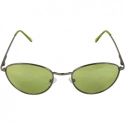 Oval TU9314 Retro Oval Fashion Sunglasses - Green - CD11CB13A27 $7.08