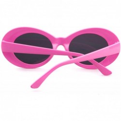 Wayfarer UV400 Clout Goggles Bold Retro Oval Mod Thick Frame Sunglasses - Pink Frame&black Lens - CH18D3C4S44 $10.25