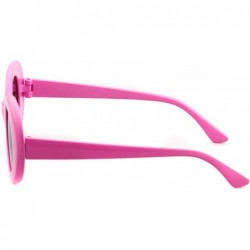 Wayfarer UV400 Clout Goggles Bold Retro Oval Mod Thick Frame Sunglasses - Pink Frame&black Lens - CH18D3C4S44 $10.25