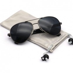 Oversized Men's Double Beam Metal Polarized Goggles Large Frame Driver Driving Sunglasses UV400 - Gun Gray - C818NWY7SIA $8.69