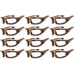 Sport 12 Pieces Per Case Wholesale Lot Motorcycle CAMO Padded Foam Sport Glasses - 12-moto-camo3-clear - CV18CX7T3W2 $43.02