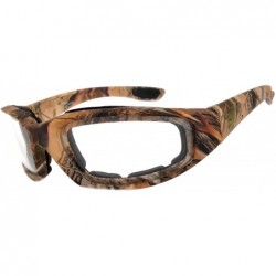 Sport 12 Pieces Per Case Wholesale Lot Motorcycle CAMO Padded Foam Sport Glasses - 12-moto-camo3-clear - CV18CX7T3W2 $43.02