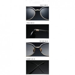 Round Fashion Women Sunglasses Super Star Round Men Eyebrower Color Lens - Rose Red - CP189N5EQ4T $12.16