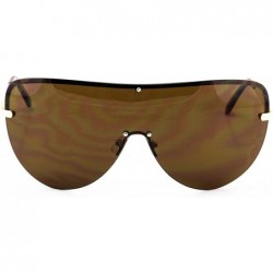 Oversized XXXL OVERSIZED Huge Big MASK SHIELD Half Face Owen Large Sunglasses - Brown-gold - CB11HWM8IWN $9.03
