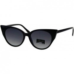 Butterfly Womens Fashion Sunglasses Butterfly Cateye Frame Slim Design UV 400 - Black (Smoke) - C718KXHZACQ $20.31