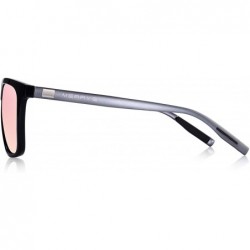 Wayfarer Unisex Polarized Aluminum Sunglasses Vintage Sun Glasses For Men/Women S8286 - Pink Mirror - C718L65H3YC $10.68