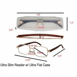 Rectangular Ultra Slim Reading 0.59 Oz Glasses with Ultra Flat Cases 1.16 Oz R2299MLS - CI12GOFCEP5 $13.68