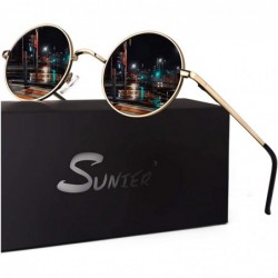 Round Retro Round Polarized Steampunk Sunglasses Side Shield Goggles Gothic S92-ADVANCED POLARIZED - CM18N6RQ6KE $12.41