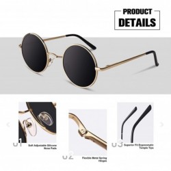 Round Retro Round Polarized Steampunk Sunglasses Side Shield Goggles Gothic S92-ADVANCED POLARIZED - CM18N6RQ6KE $12.41