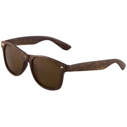 Wayfarer Bamboo Wooden Glasses for Men Women Retro Vintage Clear or Dark Lens - Espresso - CF185HW2NEX $17.34