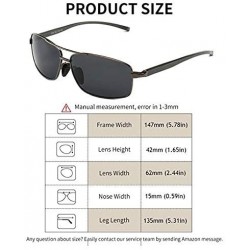 Square Sport Polarized Sunglasses For Men-Ultralight Rectangular Sunglasses Driving Fishing 100% UV Protection WP9006 - CV18I...