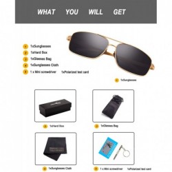 Square Sport Polarized Sunglasses For Men-Ultralight Rectangular Sunglasses Driving Fishing 100% UV Protection WP9006 - CV18I...