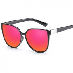 Aviator Sexy Cat Eye Sunglasses Women Luxury Brand Fashion Retro Sun Glasses Purple - Purple - CL18Y2OWIH5 $16.24