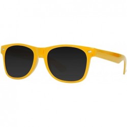 Square Horn-Rimmed Tint Sunglasses - Yellow - CK12O9ZOI0M $18.00