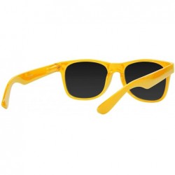 Square Horn-Rimmed Tint Sunglasses - Yellow - CK12O9ZOI0M $7.81