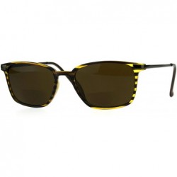 Rectangular Mens Rectangular Plastic Bifocal Reading Lens Sunglasses - Tortoise Stripe Brown - CC18D8XM2YN $23.31