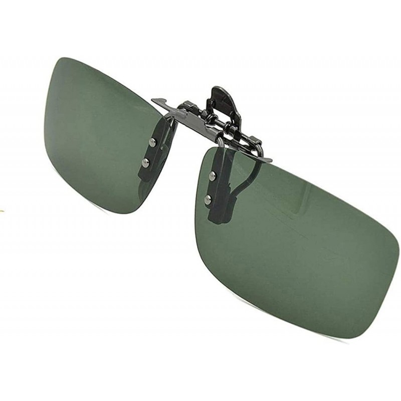 Goggle Women Men Driver Polarized Night Vision Lens Clips on Goggles Sunglasses Sunglasses - Dark Green Small - CT18RYOUHS7 $...