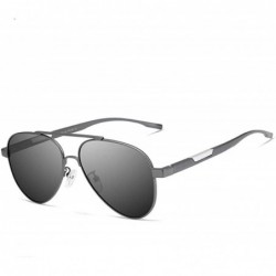 Aviator Photochromic Sunglasses Polarized Lens for Men and Women Outdoor 100% UV Protection - Gray - CL190247ZXT $18.20