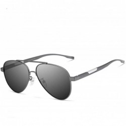 Aviator Photochromic Sunglasses Polarized Lens for Men and Women Outdoor 100% UV Protection - Gray - CL190247ZXT $27.66