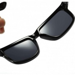 Square Sunglasses Unisex Polarized UV Protection Fishing and Outdoor Baseball Driving Glasses Retro Square Frame Fashion - C2...