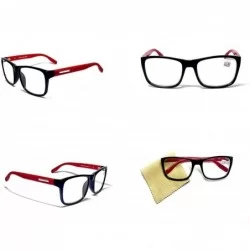 Square Model 562- New Square Frame Reading Glasses For Men&Women- Available with Clear-Tinted Lens - Redframe Clearlens - CV1...