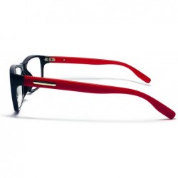 Square Model 562- New Square Frame Reading Glasses For Men&Women- Available with Clear-Tinted Lens - Redframe Clearlens - CV1...