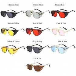 Square sunglasses Fashion Protection Windproof Glasses - Black&yellow - CG18AR9O2IH $10.92