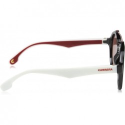 Round Men's CA1002/S Round Sunglasses- Black White/Burgundy- 51 mm - C012O475WM7 $45.77