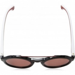 Round Men's CA1002/S Round Sunglasses- Black White/Burgundy- 51 mm - C012O475WM7 $45.77