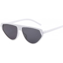 Sport Unisex Vintage Eye Sunglasses Plastic Sunglasses Retro Eyewear Fashion Radiation Protection - White - CG18URN879T $8.79