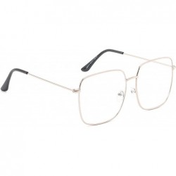 Round Classic Retro Square Sunglasses for Men or Women PC AC UV400 Sunglasses - Black Transparent - CZ18SZU635H $17.18
