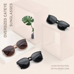 Cat Eye Cateye Sunglasses for Women - 100% UV400 Protection with Polarized Lens - Fashion Design - CH18UER9N54 $24.43