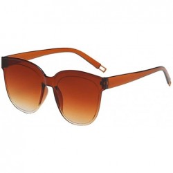 Oval Lovely Tinted Sunglasses Transparent Candy Color-Eyewear Gift for Her (Large) - CW196M292TR $18.23